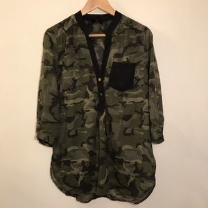 Relaxed fit camp blouse